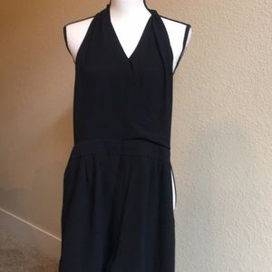 Naked zebra black sheer short romper - size small